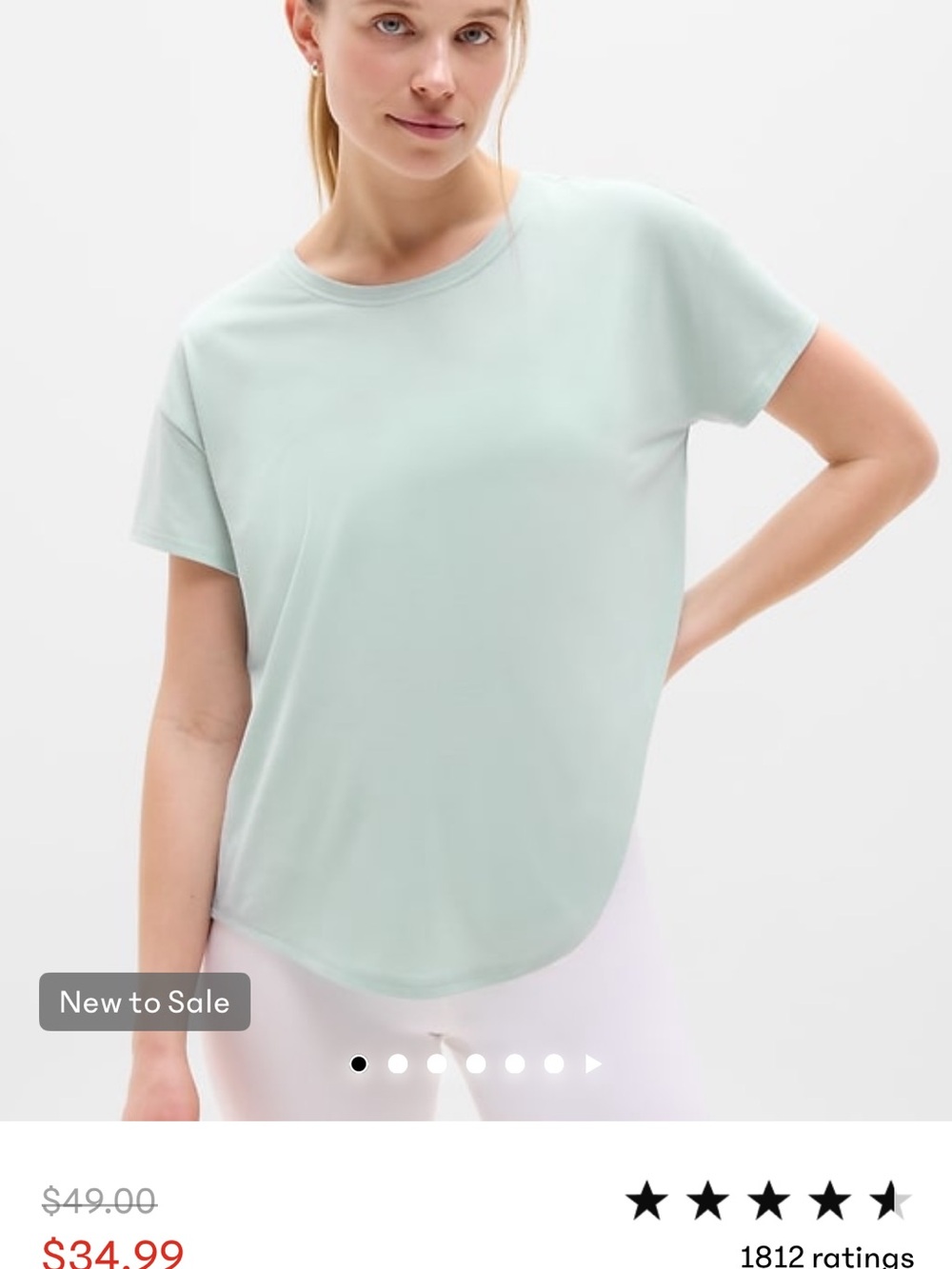 Athleta move with ease mint Green Short Sleeve Tee